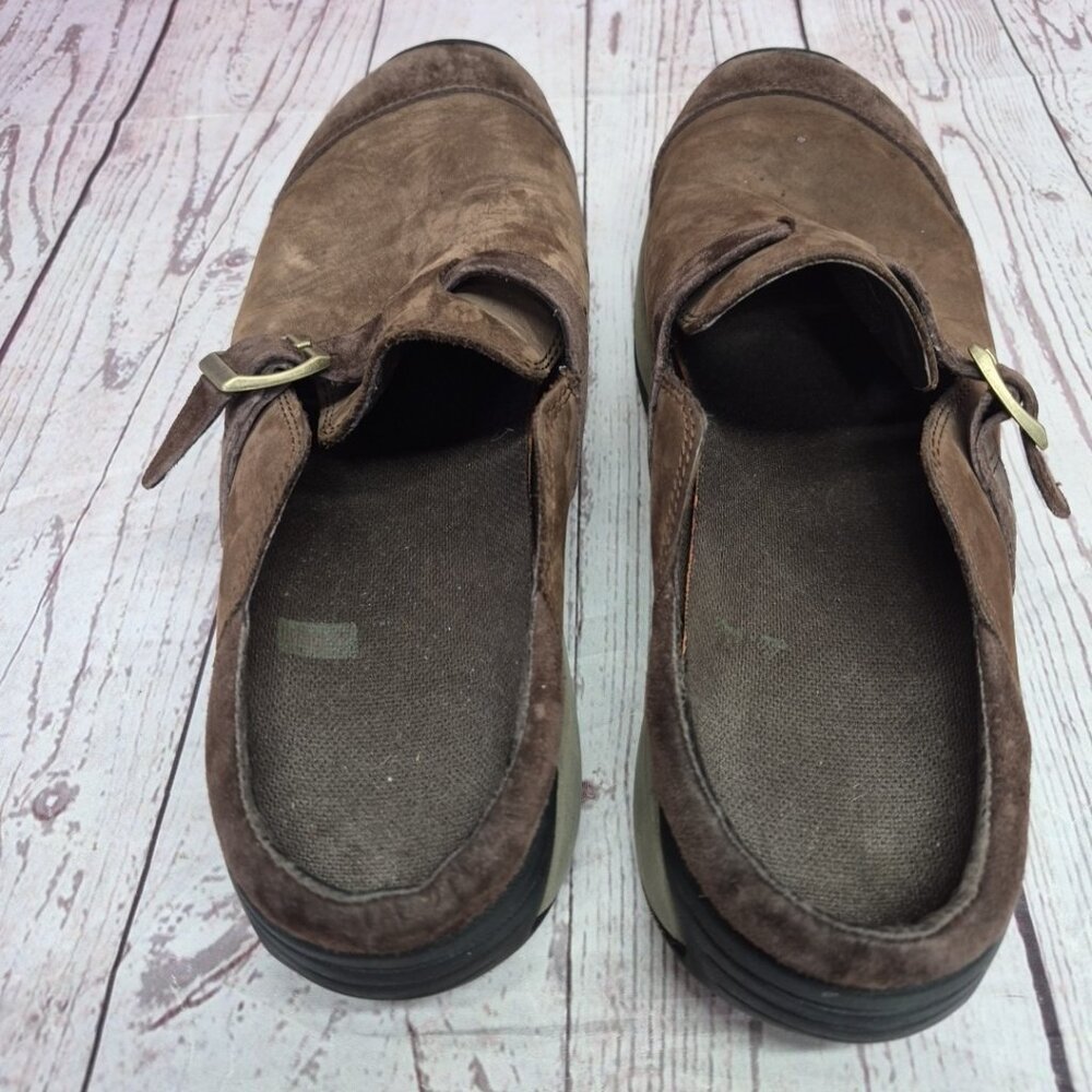 Merrell Encore Kassie Buckle Slide Flats Women's SZ 9 Brown Leather - Picture 8 of 9